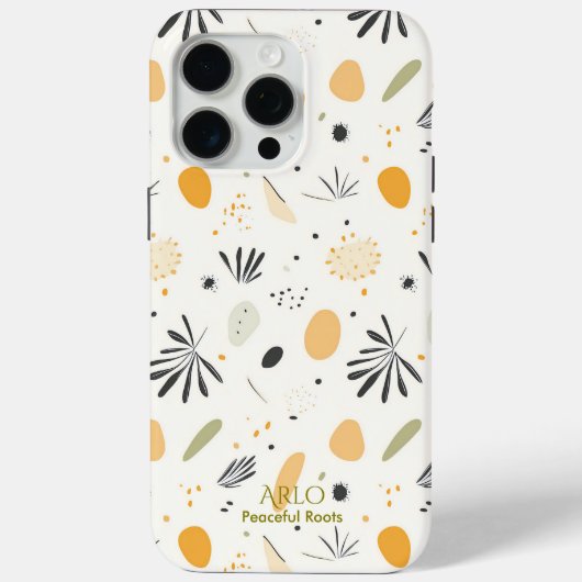Boho Minimalist Nature Pattern - Abstract Pastel Case-Mate iPhoneケース (裏面)