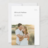 Boho Minimalist Photo Wedding 招待状 (正面)