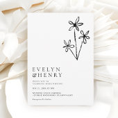 Boho Minimalist Simple Chic Wedding 招待状