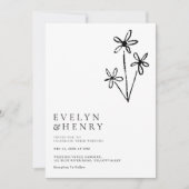 Boho Minimalist Simple Chic Wedding 招待状 (正面)