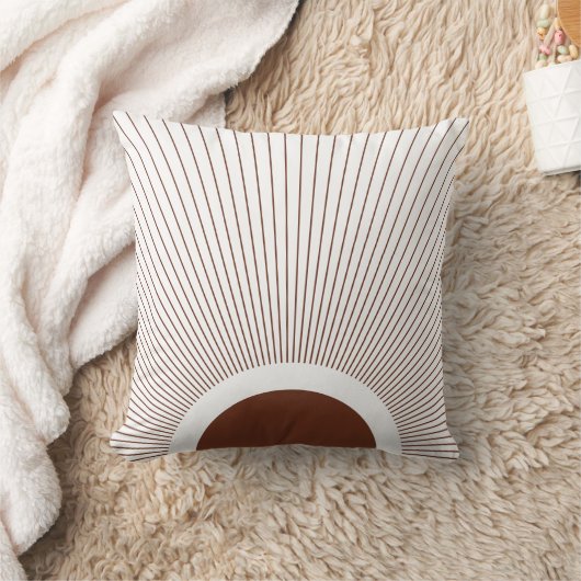 Boho Minimalist Sun クッション (ブランケット)