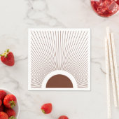 Boho Minimalist Sun スタンダードカクテルナプキン (インサイチュ)