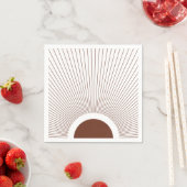 Boho Minimalist Sun スタンダードカクテルナプキン (インサイチュ)