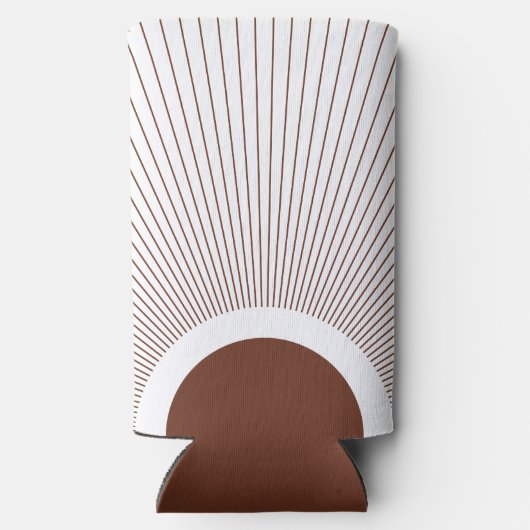 Boho Minimalist Sun スリム缶クーラー (裏面)