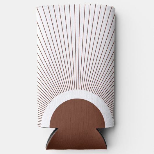 Boho Minimalist Sun スリム缶クーラー (正面)