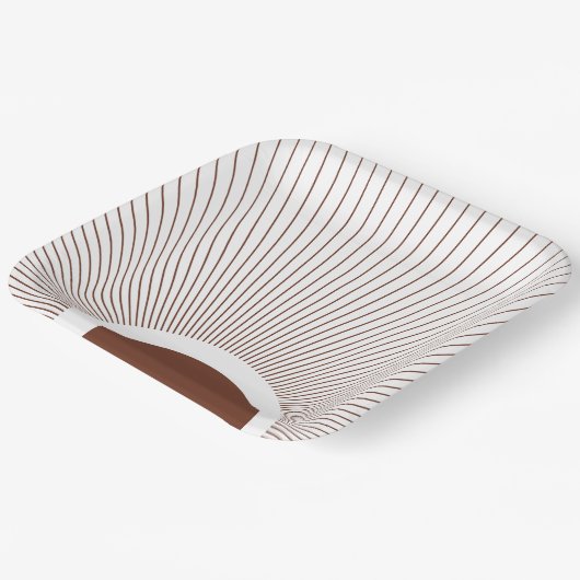 Boho Minimalist Sun ペーパープレート (傾斜あり)