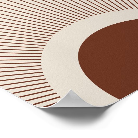 Boho Minimalist Sun ポスター (角)