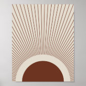 Boho Minimalist Sun ポスター (正面)