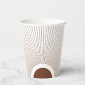 Boho Minimalist Sun 紙コップ (裏面)