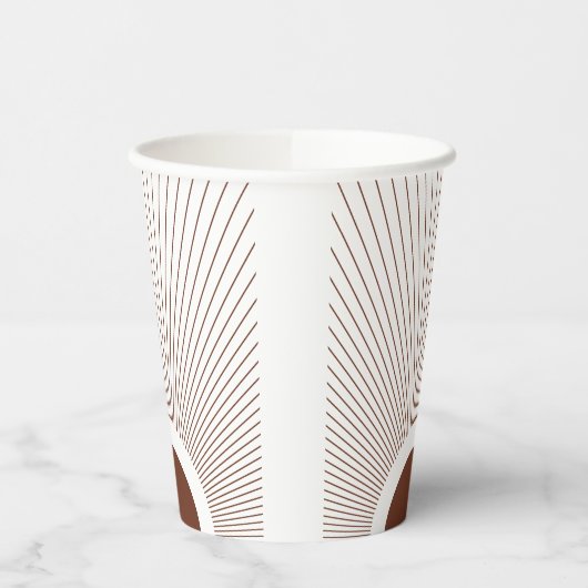Boho Minimalist Sun 紙コップ (左)