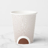 Boho Minimalist Sun 紙コップ (正面)