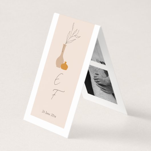 Boho Minimalist Vasesフォトストリップ折り畳みブックマーク (正面)