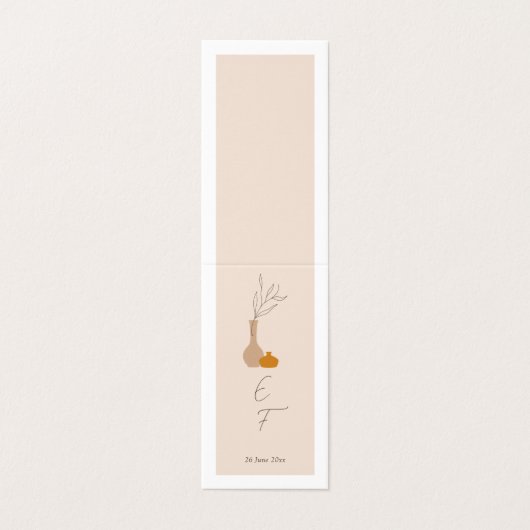 Boho Minimalist Vasesフォトストリップ折り畳みブックマーク (外部フラット)