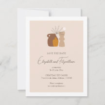 Boho Minimalist Vases日付カードを保存