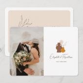 Boho Minimalist Vases結婚の写真 サンキューカード (正面/裏面)