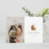 Boho Minimalist Vases結婚の写真 サンキューカード (スタンド正面)