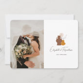 Boho Minimalist Vases結婚の写真 サンキューカード (正面)