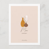 Boho Minimalist Vases'結婚s Thank You ポストカード (正面)