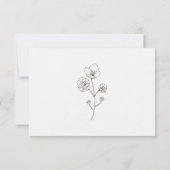 Boho Minimalist Wildflower Wedding セーブザデート (裏面)