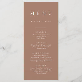 Boho Mocha MousseミニマルシンプルリストFlat Menu メニュー