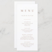 Boho Mocha Mousse 1ミニマリストシンプルフラットメニュー メニュー (正面/裏面)