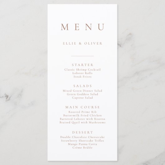 Boho Mocha Mousse 1ミニマリストシンプルフラットメニュー メニュー (正面)