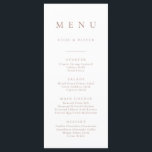 Boho Mocha Mousse 1ミニマリストシンプルフラットメニュー メニュー<br><div class="desc">ボホエレガント、モカモダン・ムース、ホワイトミニマリストのフラットメニュー。お客様またはイベントの完全に結婚カスタマイズ可能なメニュー。</div>