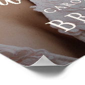 Boho Modern Arch Photo Bridal Shower Welcome ポスター (角)