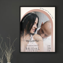 Boho Modern Arch Photo Bridal Shower Welcome