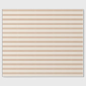 Boho Modern Gender Neutral Striped Beige Brown Tan ラッピングペーパー (フラット)