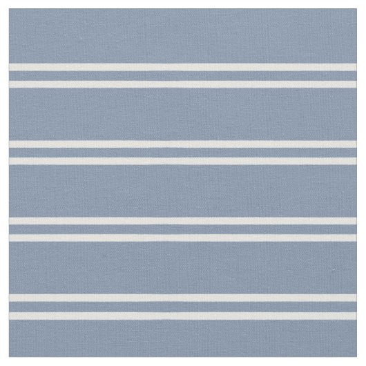 Boho Modern Gender Neutral Striped Coastal Blue ファブリック (クローズアップ)