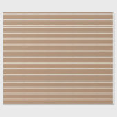 Boho Modern Gender Neutral Striped Simple Brown ラッピングペーパー (フラット)