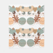 Boho modern geometric wallpaper フリースブランケット (正面)