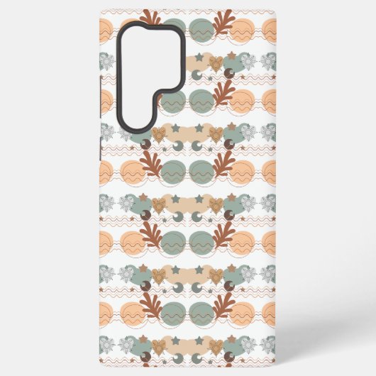 Boho modern geometric wallpaper samsung galaxyケース (裏面)