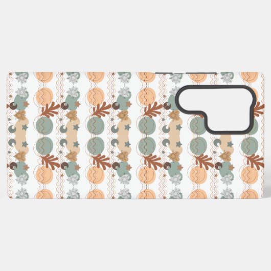 Boho modern geometric wallpaper samsung galaxyケース (裏面横)