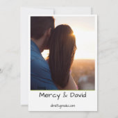 Boho Modern Minimalist Wedding Invitation 招待状 (裏面)