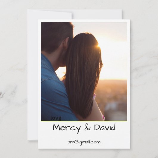 Boho Modern Minimalist Wedding Invitation 招待状 (裏面)