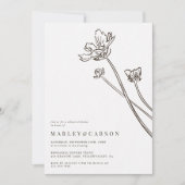 Boho Modern Wildflower Wedding Rehearsal Dinner 招待状 (正面)