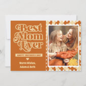 Boho Mom最高のが未パーソナライズされた時に写真を撮る カード (正面)