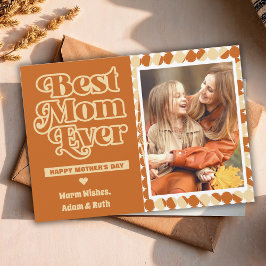 Boho Mom最高のが未パーソナライズされた時に写真を撮る カード