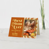 Boho Mom最高のが未パーソナライズされた時に写真を撮る 箔グリーティングカード (正面)