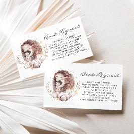 Boho Mommyとベビーヘッジホッグスブックリクエストカード 名刺