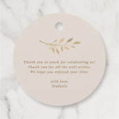 Boho Mommy and Baby Owl Woodland Baby Shower フェイバータグ (裏面)