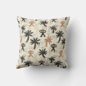 Boho Monkey Jungle Safari Pattern クッション (裏面)