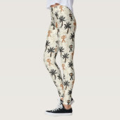 Boho Monkey Jungle Safari Pattern レギンス (左)
