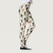 Boho Monkey Jungle Safari Pattern レギンス (右)