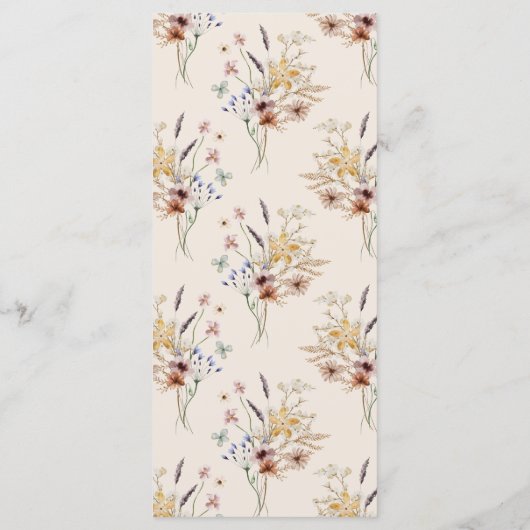 Boho Monogramメニュー メニュー (裏面)