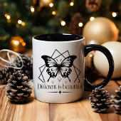 Boho Moon黒白前向き肯定 マグカップ