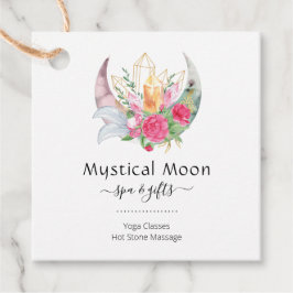 Boho Moon Crystals羽フラワーズ名刺 フェイバータグ