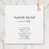 Boho Moon Crystals羽フラワーズ名刺 フェイバータグ (裏面)